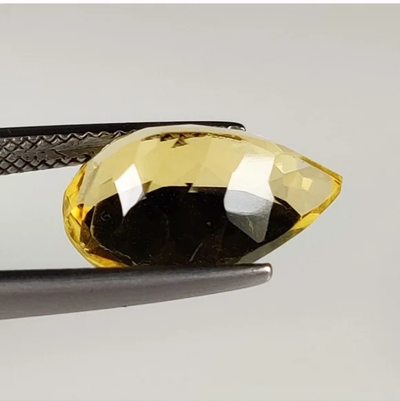 5.77 Ct Natural Yellow Citrine Pear Cut - Picture 2 of 2